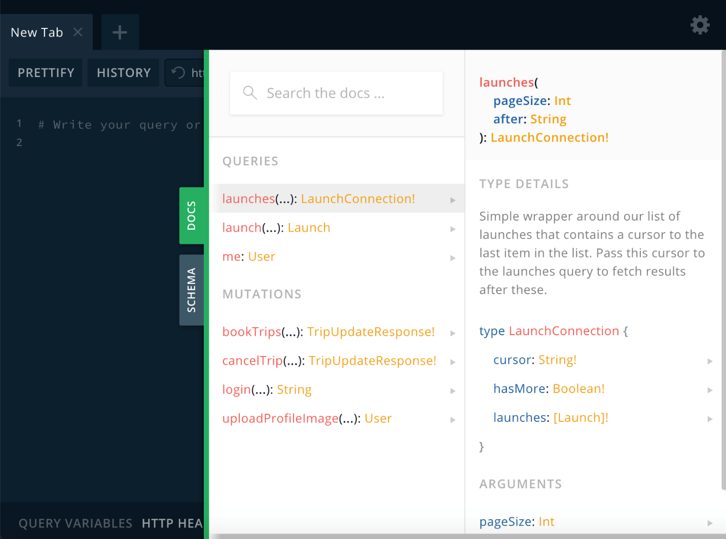 apollo graphql: graphiql query explorer image