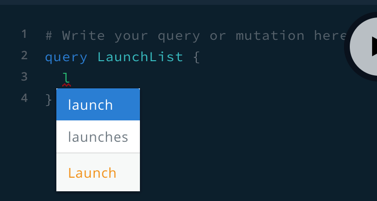 apollo graphql: graphiql query launchlist image