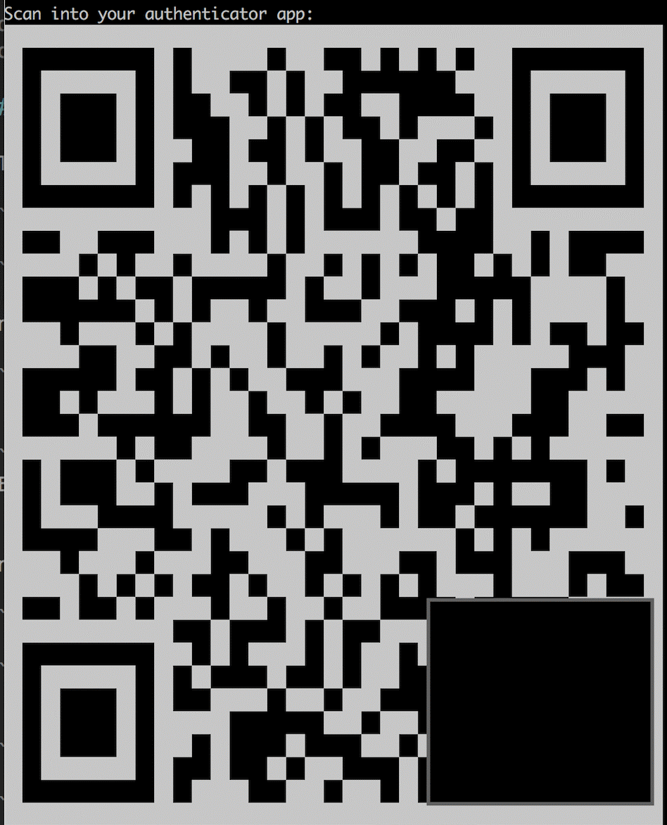 npm displays a QR code