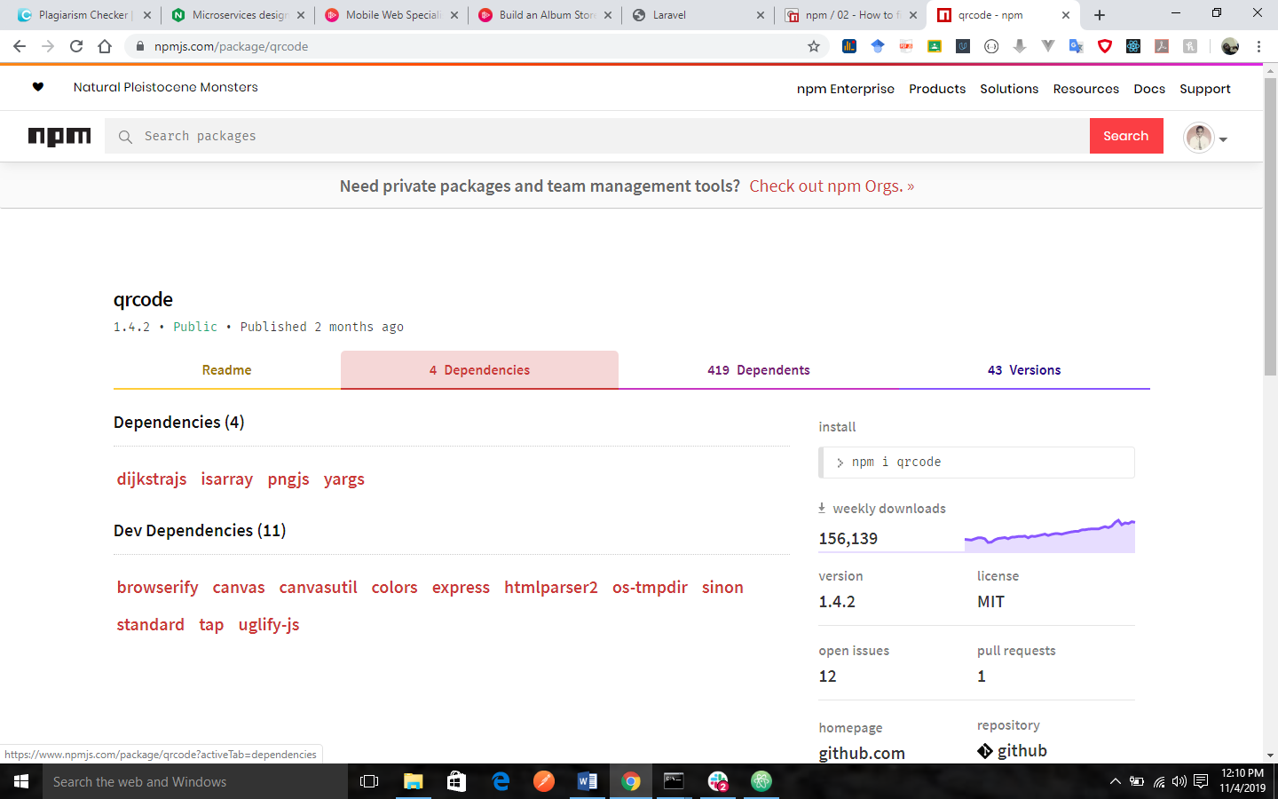 npm Viewing Dependencies