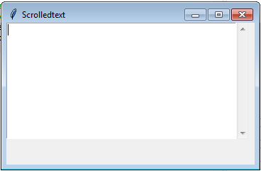 Flowchart: Create a ScrolledText widgets using tkinter module