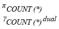 Relational Algebra Expression: Displays the number of rows of DUAL table.